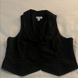 Black Button-Up Vest